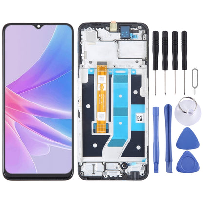 For OPPO A58x 5G OEM LCD Screen Digitizer Full Assembly with Frame - LCD Screen by buy2fix | Online Shopping UK | buy2fix