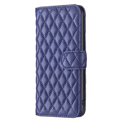 For Motorola Moto G14 4G Diamond Lattice Wallet Flip Leather Phone Case(Blue) - Motorola Cases by buy2fix | Online Shopping UK | buy2fix