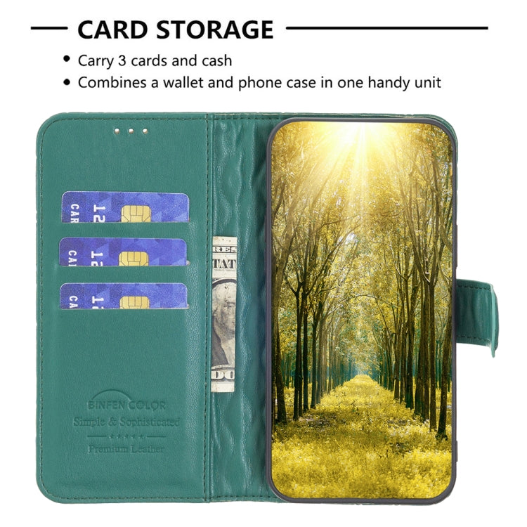 For Motorola Moto G14 4G Diamond Lattice Wallet Flip Leather Phone Case(Green) - Motorola Cases by buy2fix | Online Shopping UK | buy2fix