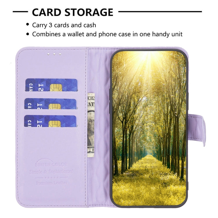 For Motorola Moto G24 Diamond Lattice Wallet Flip Leather Phone Case(Purple) - Motorola Cases by buy2fix | Online Shopping UK | buy2fix