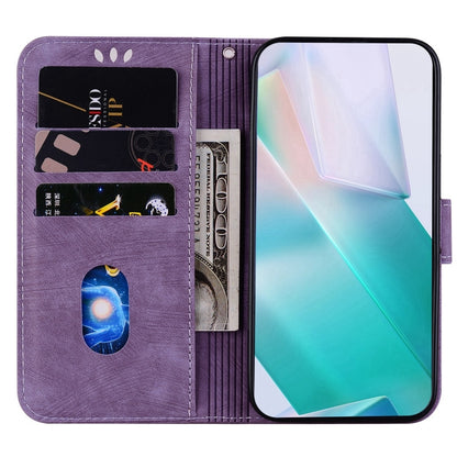 For OnePlus 11 Little Tiger Embossed Leather Phone Case(Purple) - OnePlus Cases by buy2fix | Online Shopping UK | buy2fix