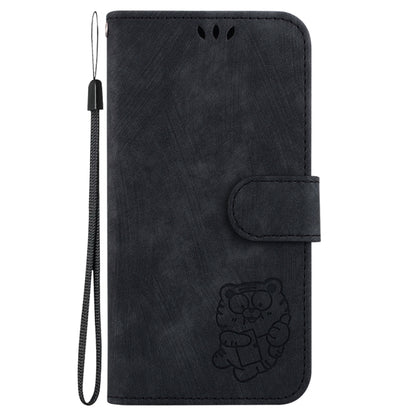 For OnePlus 13 Little Tiger Embossed Leather Phone Case(Black) - OnePlus Cases by buy2fix | Online Shopping UK | buy2fix