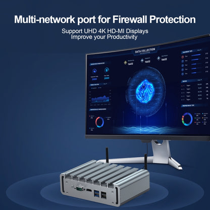 HYSTOU PO9B-J4125-6L Embedded Intel Celeron J4125 Processor Six Network Ports Mini Host, Specification:16GB+256GB+1TB - Windows Mini PCs by HYSTOU | Online Shopping UK | buy2fix