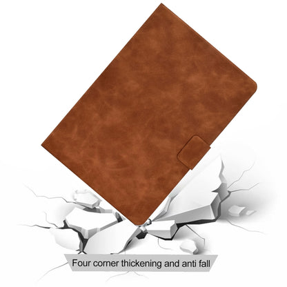 For iPad Pro 11 2024 Cowhide Texture Leather Smart Tablet Case(Brown) - iPad Pro 11 2024 Cases by buy2fix | Online Shopping UK | buy2fix