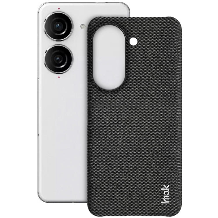 For Asus Zenfone 9 / Zenfone10 5G imak Ruiyi Series Cloth Texture PU + PC Phone Case(Black) - ASUS Cases by imak | Online Shopping UK | buy2fix
