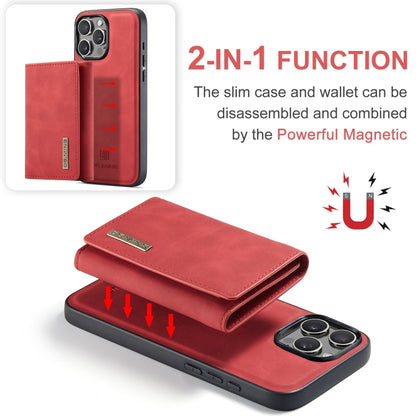 For iPhone 16 Pro DG.MING M1 Series 3-Fold Multi Card Wallet Leather Phone Case(Red) - iPhone 16 Pro Cases by DG.MING | Online Shopping UK | buy2fix