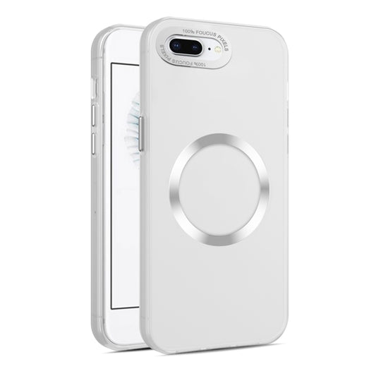 For iPhone SE 2022 / 2020 / 8 / 7 CD Texture MagSafe Frosted Translucent Phone Case(White) - iPhone SE 2022 / 2020 / 8 / 7 Cases by buy2fix | Online Shopping UK | buy2fix