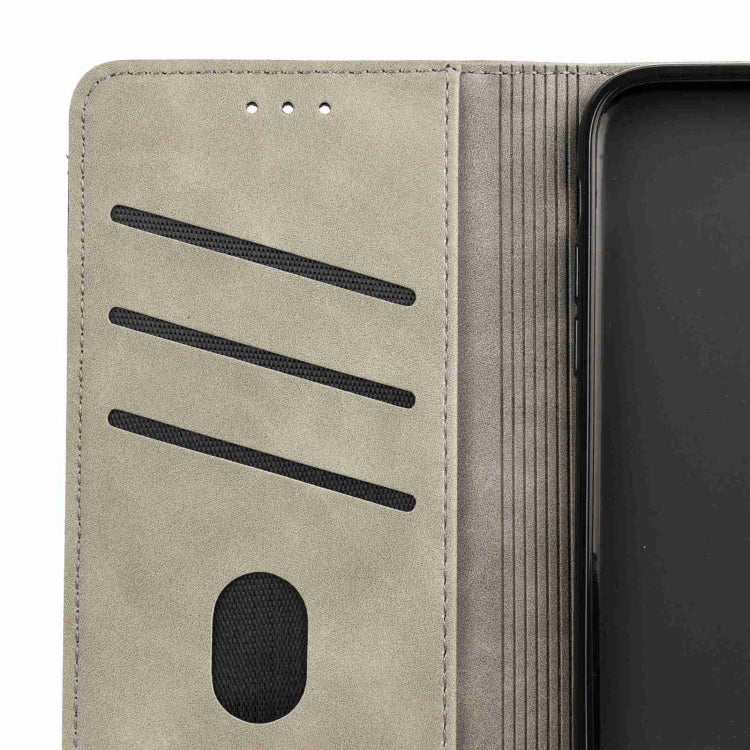 For iPhone 16 Pro Skin Feel Splicing Leather Phone Case(Grey) - iPhone 16 Pro Cases by buy2fix | Online Shopping UK | buy2fix