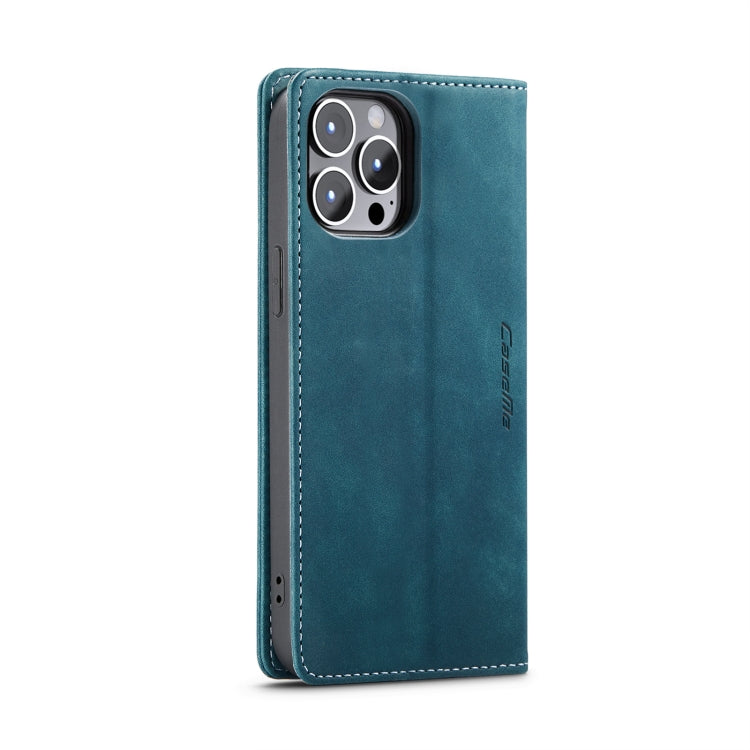 For iPhone 15 Pro CaseMe 013 Multifunctional Horizontal Flip Leather Phone Case(Blue) - iPhone 15 Pro Cases by CaseMe | Online Shopping UK | buy2fix