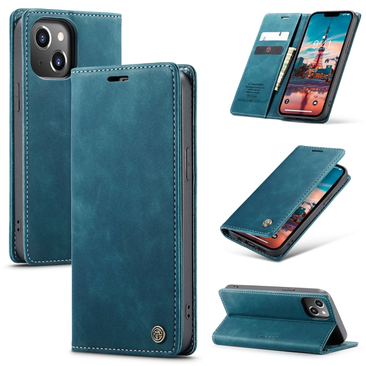 For iPhone 15 CaseMe 013 Multifunctional Horizontal Flip Leather Phone Case(Blue) - iPhone 15 Cases by CaseMe | Online Shopping UK | buy2fix