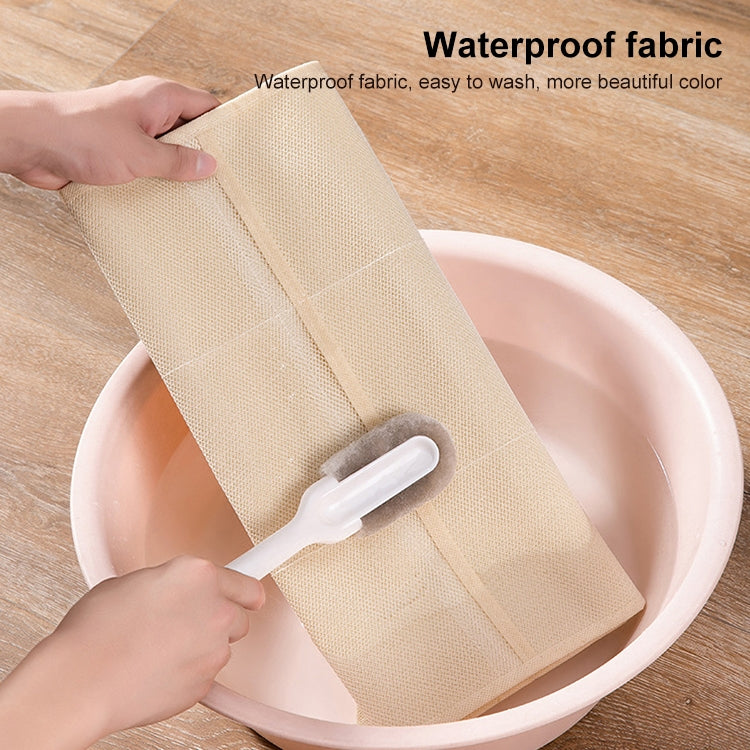 12+24 Grids Underwear Storage Bag Non-woven Double-sided Hanging Storage Bag(Beige) - Storage Bags by buy2fix | Online Shopping UK | buy2fix