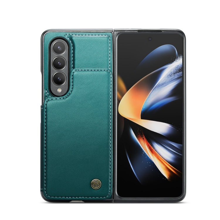 For Samsung Galaxy Z Fold4 5G CaseMe C22 PC+TPU Business Style RFID Anti-theft Leather Phone Case(Blue Green) - Galaxy Z Fold4 5G Cases by CaseMe | Online Shopping UK | buy2fix