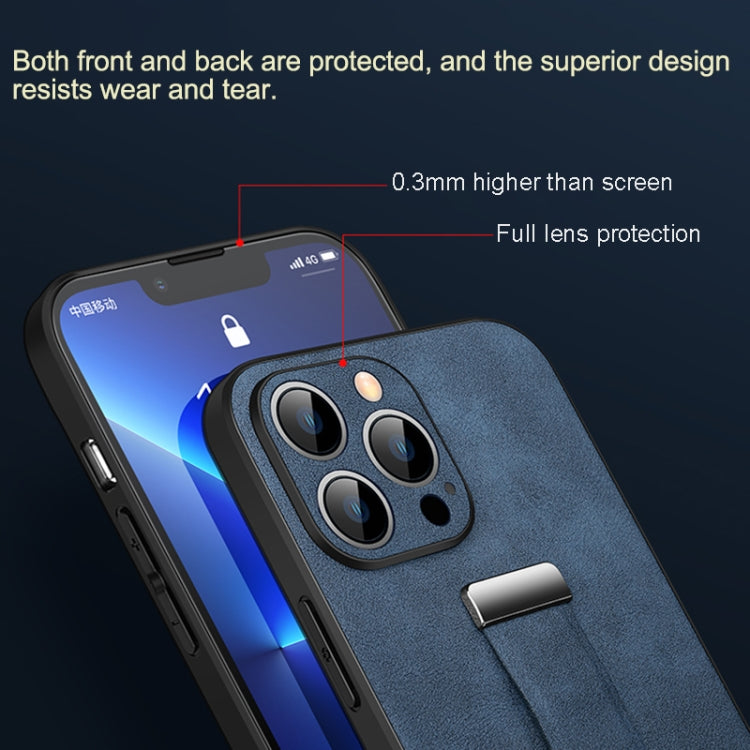 For iPhone 16 Pro SULADA Tide Cool Series PC + Leather Texture Skin Feel Phone Case(Blue) - iPhone 16 Pro Cases by SULADA | Online Shopping UK | buy2fix