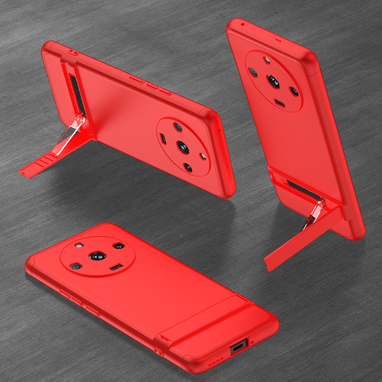 For Realme 11 Pro / 11 Pro+ GKK Three Stage Splicing Full Coverage PC Phone Case with Stand(Red) - Realme Cases by GKK | Online Shopping UK | buy2fix