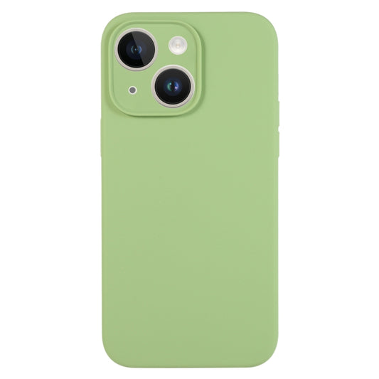 For iPhone 13 Pure Color Liquid Silicone Fine Pore Phone Case(Mint Green) - iPhone 13 Cases by buy2fix | Online Shopping UK | buy2fix