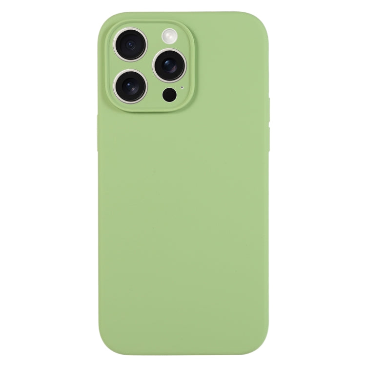 For iPhone 16 Pro Max Pure Color Liquid Silicone Fine Pore Phone Case(Mint Green) - iPhone 16 Pro Max Cases by buy2fix | Online Shopping UK | buy2fix