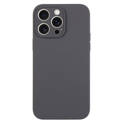 For iPhone 16 Pro Pure Color Liquid Silicone Fine Pore Phone Case(Charcoal Black) - iPhone 16 Pro Cases by buy2fix | Online Shopping UK | buy2fix