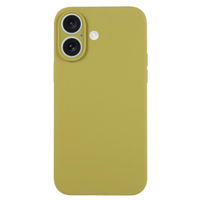 For iPhone 16 Plus Pure Color Liquid Silicone Fine Pore Phone Case(Willow Green) - iPhone 16 Plus Cases by buy2fix | Online Shopping UK | buy2fix