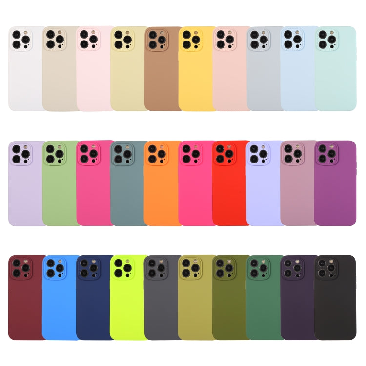 For iPhone 15 Pure Color Liquid Silicone Fine Pore Phone Case(Black Currant) - iPhone 15 Cases by buy2fix | Online Shopping UK | buy2fix