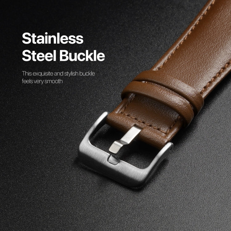 For Apple Watch 9 41mm DUX DUCIS YS Series Genuine Leather Watch Band(Brown) - Watch Bands by DUX DUCIS | Online Shopping UK | buy2fix