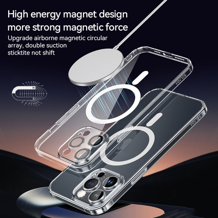 For iPhone 15 SULADA Jingpin Series MagSafe All-inclusive Lens Electroplated TPU Phone Case(Transparent) - iPhone 15 Cases by SULADA | Online Shopping UK | buy2fix