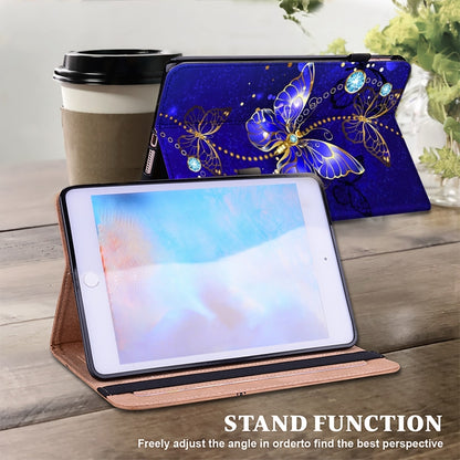 For iPad Air 11 2024 / Pro 11 2022 Crystal Texture Painted Leather Tablet Case(Diamond Butterflies) - iPad Pro 11 (2022/2021) Cases by buy2fix | Online Shopping UK | buy2fix