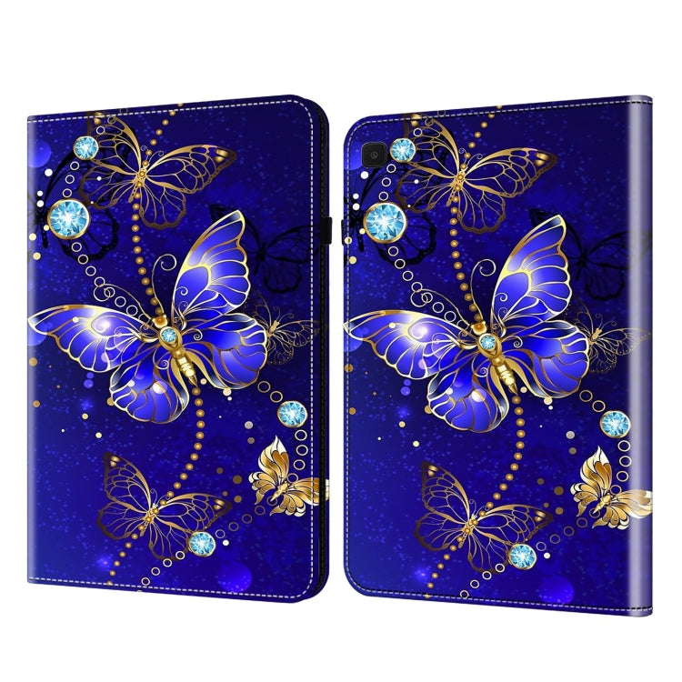 For Samsung Galaxy Tab A9 Crystal Texture Painted Leather Tablet Case(Diamond Butterflies) - Galaxy Tab A9 by buy2fix | Online Shopping UK | buy2fix