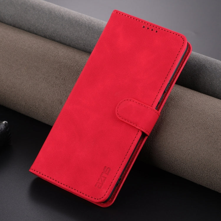 For Honor X50 AZNS Skin Feel Calf Texture Flip Leather Phone Case(Red) - Honor Cases by AZNS | Online Shopping UK | buy2fix