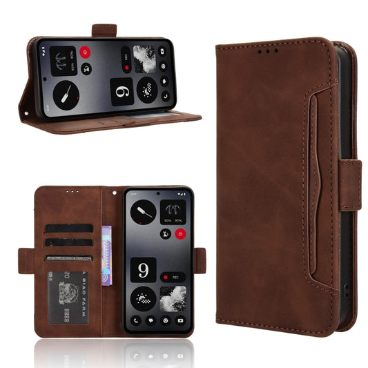 For Nothing CMF Phone 1 Skin Feel Calf Texture Card Slots Leather Phone Case(Brown) - More Brand by buy2fix | Online Shopping UK | buy2fix