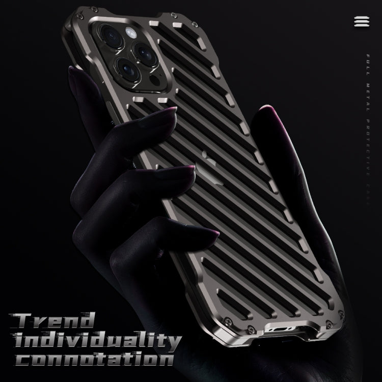 For iPhone 15 R-JUST Breathable Armor Phone Case(Space Grey) - iPhone 15 Cases by R-JUST | Online Shopping UK | buy2fix