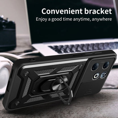 For Infinix Smart 8 Plus / 8 Pro Sliding Camera Cover Design TPU+PC Phone Case(Black) - Infinix Cases by buy2fix | Online Shopping UK | buy2fix