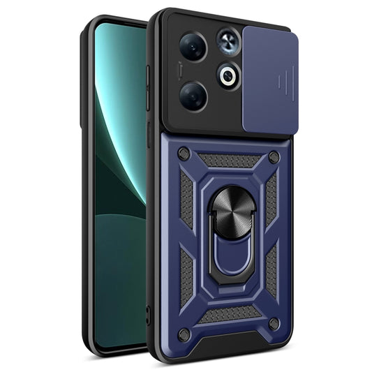 For Infinix Smart 8 Plus / 8 Pro Sliding Camera Cover Design TPU+PC Phone Case(Blue) - Infinix Cases by buy2fix | Online Shopping UK | buy2fix