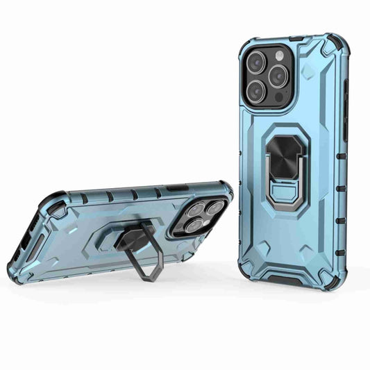 For iPhone 13 Pro Max Ice Armor Series Ring Holder Phone Case(Blue) - iPhone 13 Pro Max Cases by buy2fix | Online Shopping UK | buy2fix