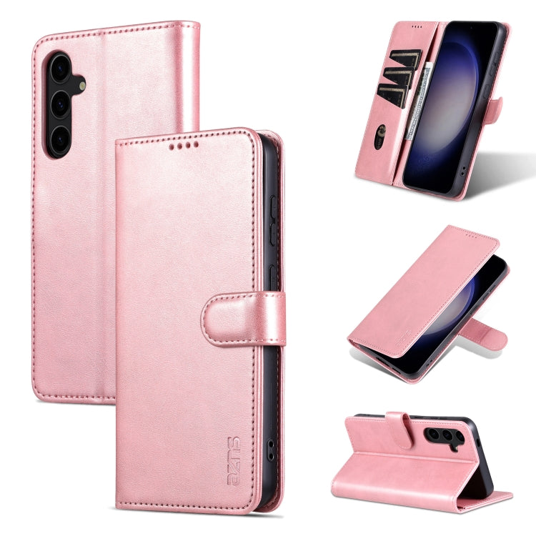 For Samsung Galaxy S24 5G AZNS Skin Feel Calf Texture Flip Leather Phone Case(Rose Gold) - Galaxy S24 5G Cases by AZNS | Online Shopping UK | buy2fix