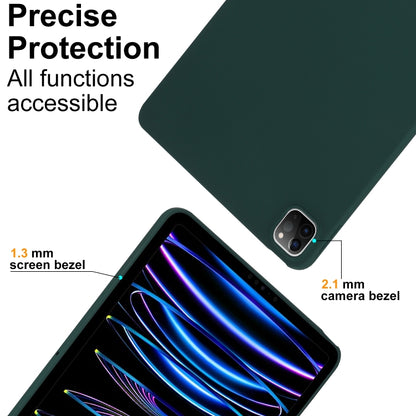 For iPad Air 13 2024 Oil Spray Skin-friendly TPU Tablet Case(Deep Green) - iPad Air 13 2024 Cases by buy2fix | Online Shopping UK | buy2fix