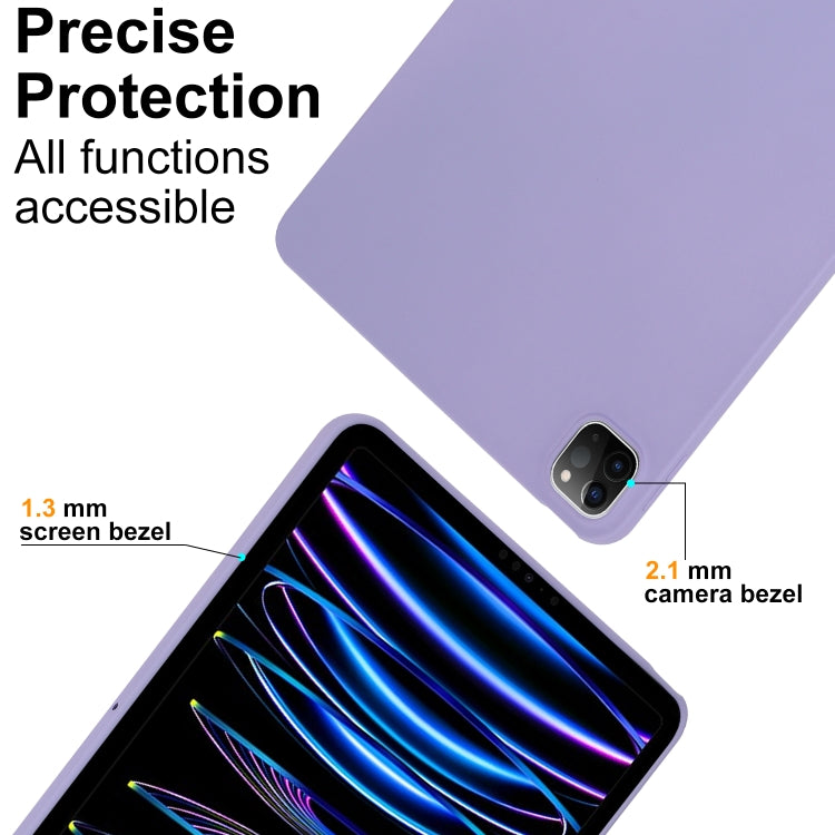 For iPad Air 13 2024 Oil Spray Skin-friendly TPU Tablet Case(Purple) - iPad Air 13 2024 Cases by buy2fix | Online Shopping UK | buy2fix