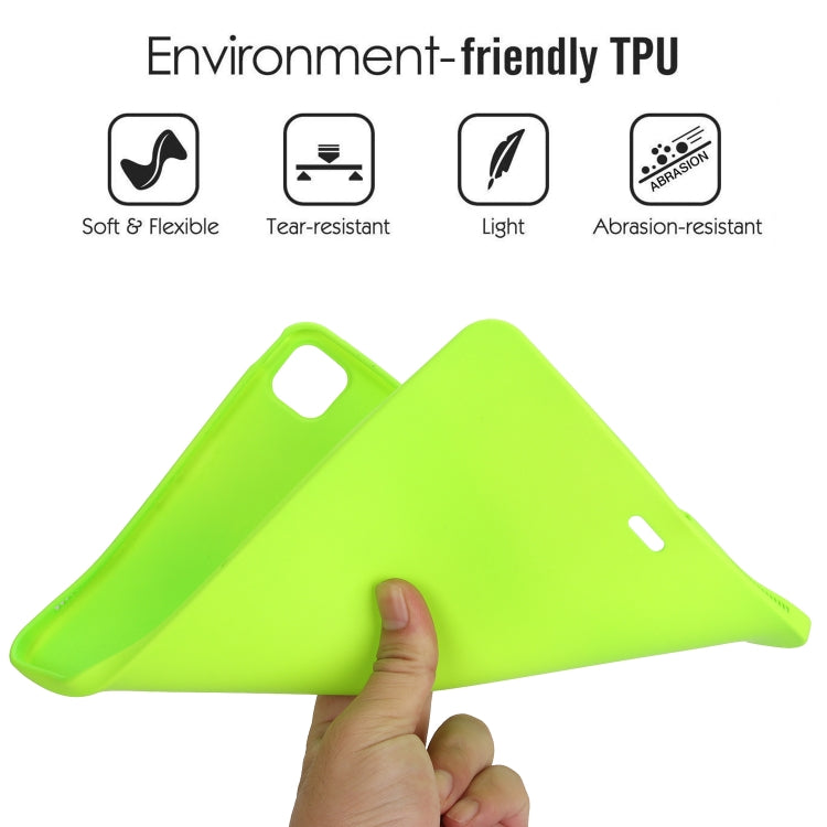 For iPad Pro 11 2024 Oil Spray Skin-friendly TPU Tablet Case(Fluorescent Green) - iPad Pro 11 2024 Cases by buy2fix | Online Shopping UK | buy2fix