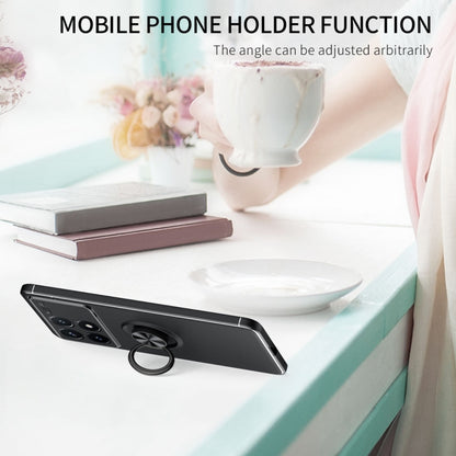 For Xiaomi Redmi K70 / K70 Pro Metal Ring Holder TPU Phone Case(Black+Red) - K70 Pro Cases by buy2fix | Online Shopping UK | buy2fix