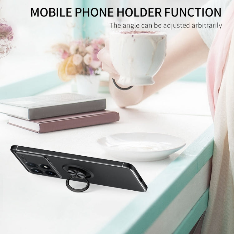 For Xiaomi Redmi K70E Metal Ring Holder TPU Phone Case(Blue) - K70E Cases by buy2fix | Online Shopping UK | buy2fix