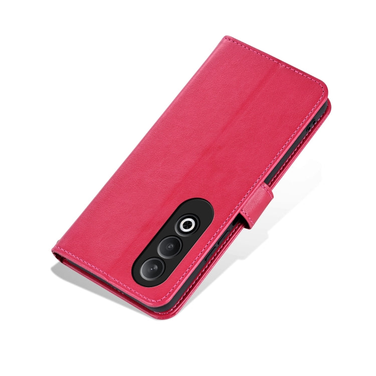 For OnePlus Nord CE4 AZNS Sheepskin Texture Flip Leather Phone Case(Red) - OnePlus Cases by AZNS | Online Shopping UK | buy2fix