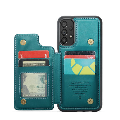 For Samsung Galaxy A33 5G CaseMe C22 Card Slots Holder RFID Anti-theft Phone Case(Blue Green) - Galaxy Phone Cases by CaseMe | Online Shopping UK | buy2fix