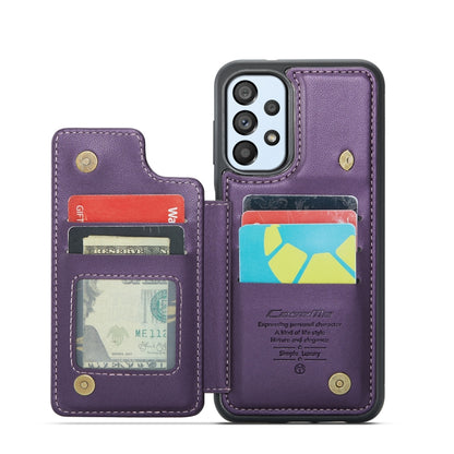 For Samsung Galaxy A53 5G CaseMe C22 Card Slots Holder RFID Anti-theft Phone Case(Purple) - Galaxy Phone Cases by CaseMe | Online Shopping UK | buy2fix