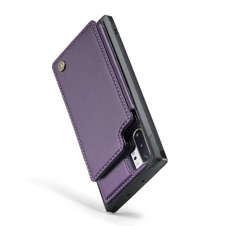 For Samsung Galaxy Note10+ 5G CaseMe C22 Card Slots Holder RFID Anti-theft Phone Case(Purple) - Galaxy Phone Cases by CaseMe | Online Shopping UK | buy2fix