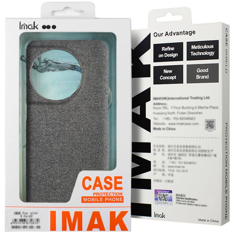 For Huawei Pura 70 Ultra imak Ruiyi Series Cloth Texture PU + PC Phone Case(Light Grey) - Huawei Cases by imak | Online Shopping UK | buy2fix