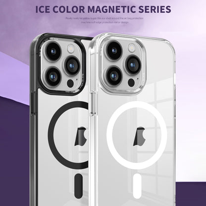 For iPhone 14 Ice Color Magnetic Series PC + Acrylic Magsafe Phone Case(Purple) - iPhone 14 Cases by buy2fix | Online Shopping UK | buy2fix