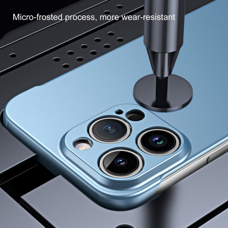 For iPhone 11 Frameless Metallic Paint Hybrid PC Phone Case(Sierra Blue) - iPhone 11 Cases by buy2fix | Online Shopping UK | buy2fix