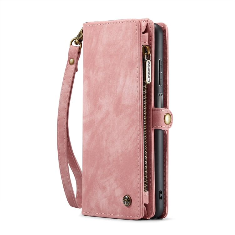 For Samsung Galaxy A15 5G CaseMe 008 Multifunctional Zipper Wallet Leather Phone Case with Lanyard(Pink) - Galaxy Phone Cases by CaseMe | Online Shopping UK | buy2fix