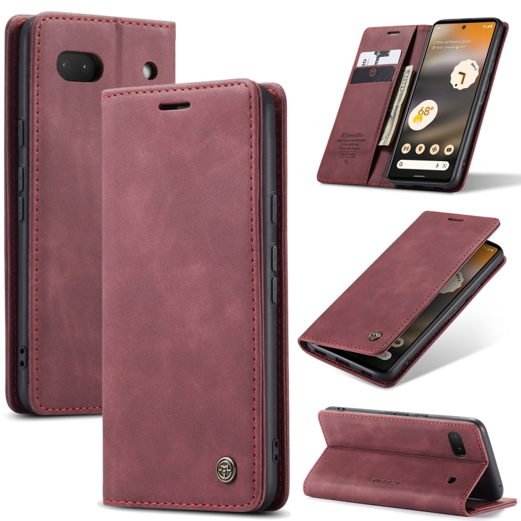 For Google Pixel 6A CaseMe 013 Multifunctional Horizontal Flip Leather Phone Case(Wine Red) - Google Cases by CaseMe | Online Shopping UK | buy2fix