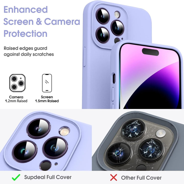 For iPhone 16 Plus Microfiber Liquid Silicone Shockproof Phone Case(Purple) - iPhone 16 Plus Cases by buy2fix | Online Shopping UK | buy2fix