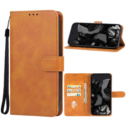 For Google Pixel 9 Pro Leather Phone Case(Brown) - Google Cases by buy2fix | Online Shopping UK | buy2fix